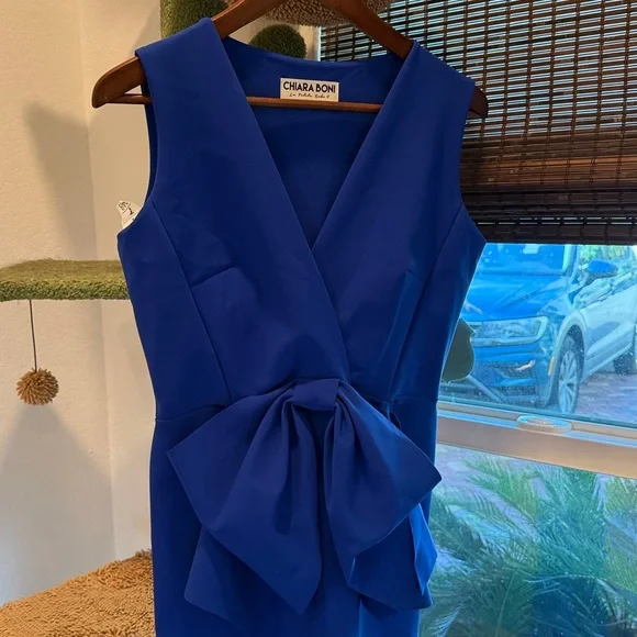 Chiara Boni Blue Sleeveless Dress